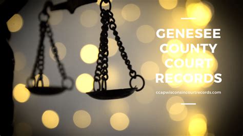 Certified copies, as may be necessary for <b>court</b> matters, are. . Genesee county court records